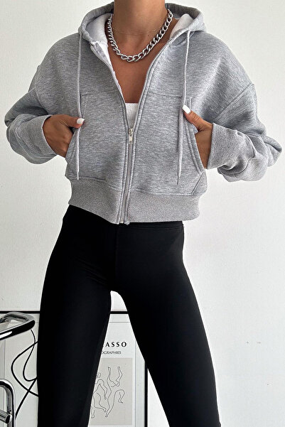 Noa Noa Жіночий худі з блискавкою Oversize – Повсякденний та вуличний стиль