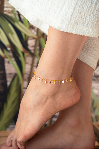 Silvano Jewelry 925 Ayar Gümüş Yıldızlı Halhal