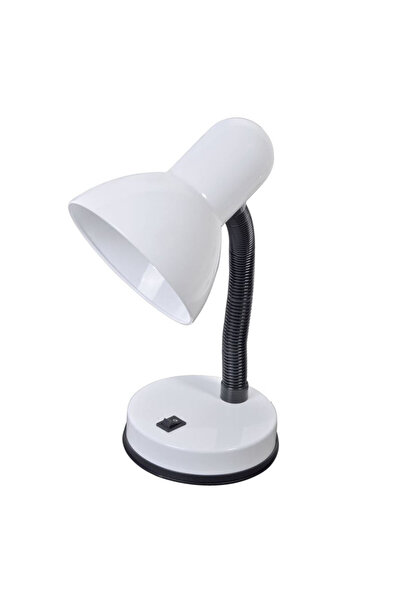 KlaussTech Lampă de birou, bec de 40 W, 28 x 13 cm, albă