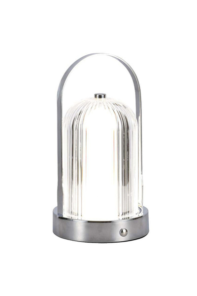 KlaussTech Lampă de birou portabilă 3 în 1 cu baterie - Crom