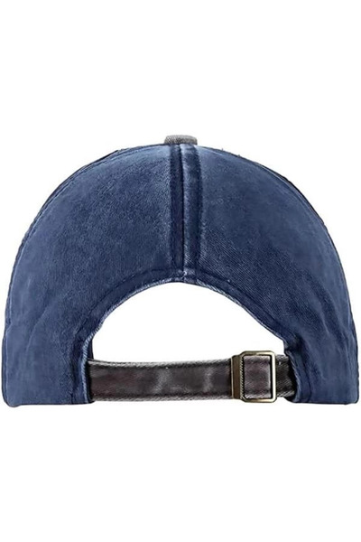 Genel Markalar Jewel Shine Model Eskitme Beyzbol Şapkası, Lacivert Beyaz Bordo Renk, Vintage Yıpranmış Görünümlü