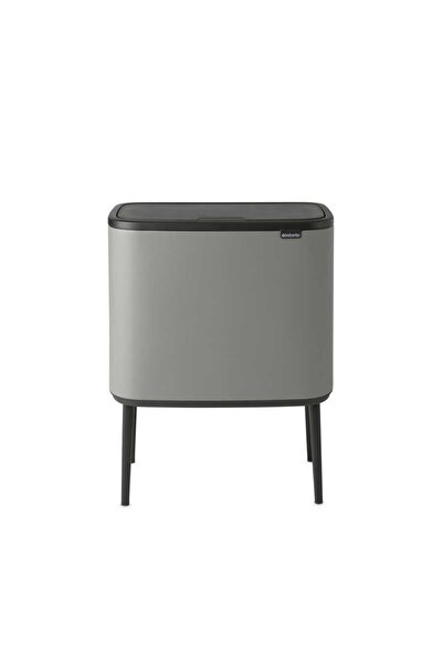 Brabantia Bo Mineral Concrete Gray Touch Trash Can 36L