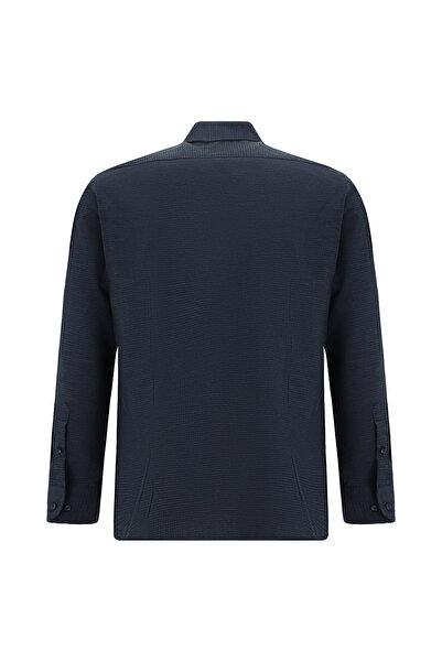 Abdullah Kiğılı Довгий рукав Slim Fit Бавовняна сорочка з армуром