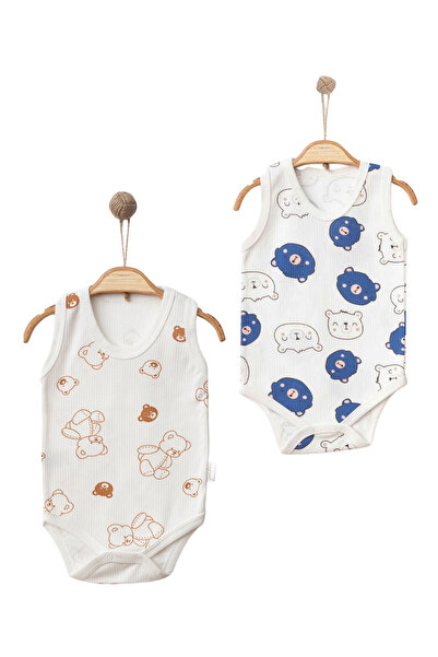 Nayinom Erkek Bebek&Çocuk Askılı Çıtçıtlı Badi 2’li Set – %100 Pamuk, Esnek v...