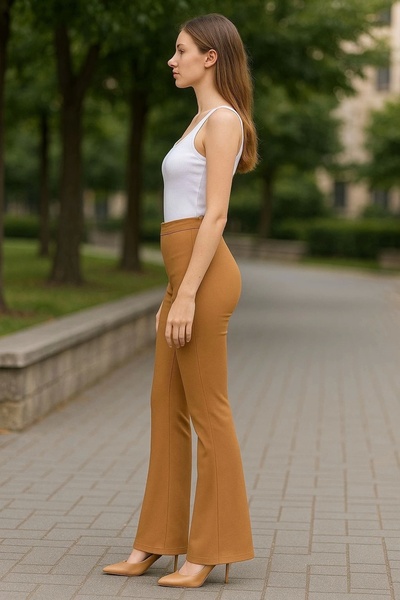 STILVANA Atlas Palazzo Pants camel