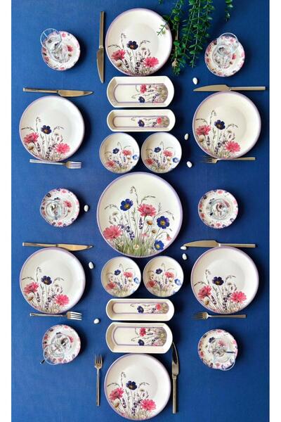 QUEEN Hercai Series 21 Piece Breakfast Set for 6 People