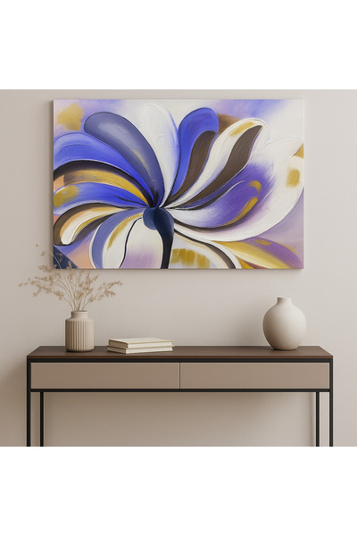 seasons box لوحة جدارية مودرن بزهرة تجريدية ملونة – مقاس 120×80