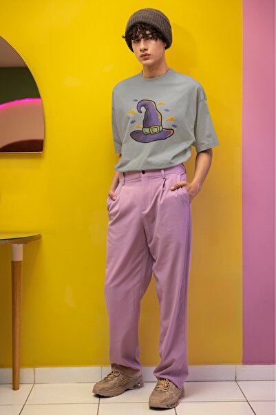 ArtYus تي شيرت رجالي/نسائي برقبة دائرية وأكمام قصيرة مطبوع عليه قبعة ساحرة