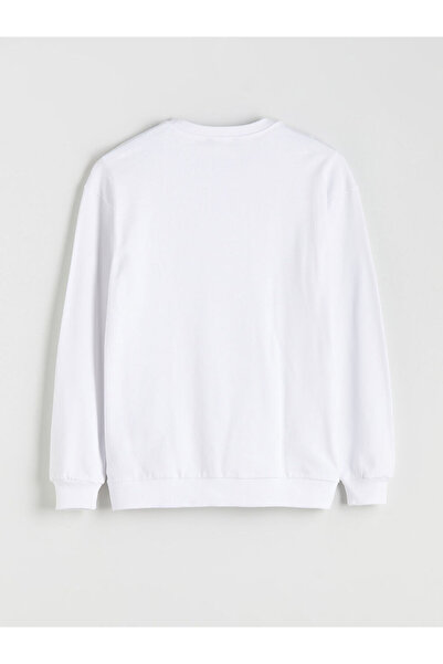 LC Waikiki White Crew Neck Men's Sweatshirt