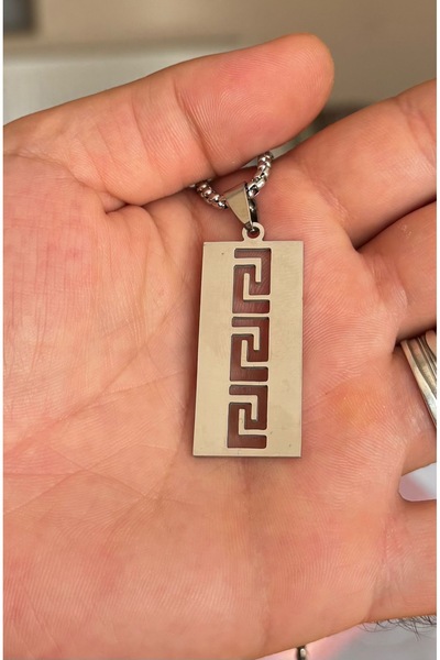 derokas Square Model Simple Steel Necklace Does Not Blacken