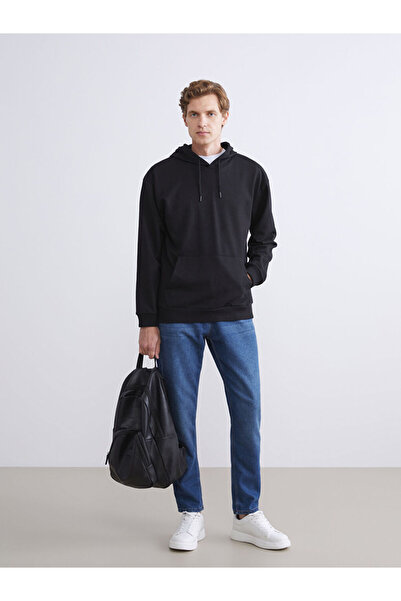 LC Waikiki Black Long Sleeve Men's Hoodie