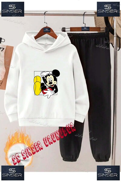 SS SİNSER Детски унисекс спортен екип с качулка и специален принт „MICKEY IN ...