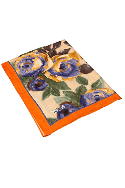 mim eşarp Βαμβακερό σάλι Vav Silk Bamboo Cashmere – Μοτίβο τριαντάφυλλου, μαλακό και αναπνεύσιμο σάλι