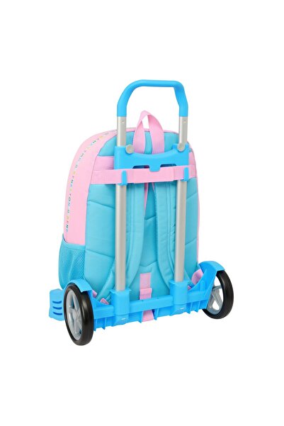 Benetton School Rucksack with Wheels Unique Pink Turquoise 30 x 46 x 14 cm