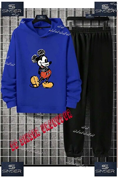 SS SİNSER Παιδικό Unisex Σετ Φόρμας με Κουκούλα με Ειδική Στάμπα "MICKEY PAIN...