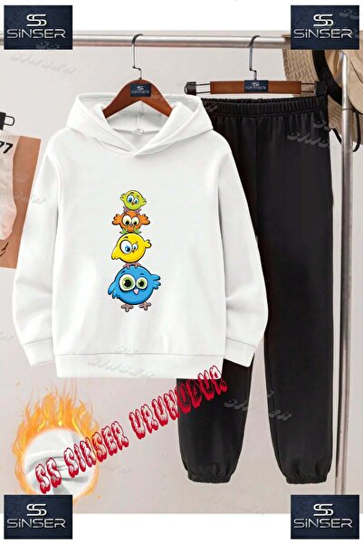 SS SİNSER Παιδικό Unisex Σετ Φόρμας με Κουκούλα "KUSLAR ANIME UST USTE " με Ε...