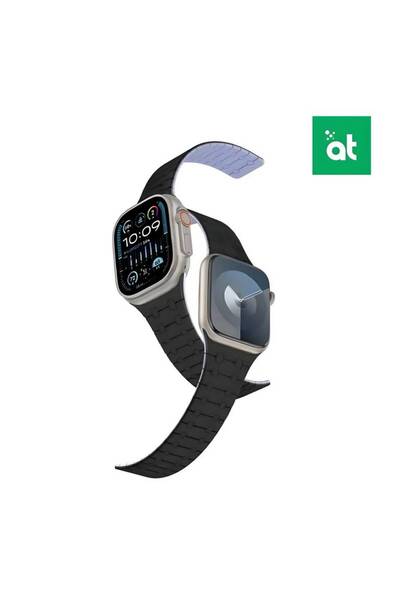 Amazingthing Apple Watch Sport Band 49/45 - Black and Purple