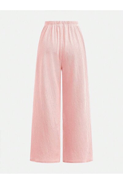 meren like your style Powder Pink Wide Strap Wide Leg Pants Pantplpn Bottom Top Suit