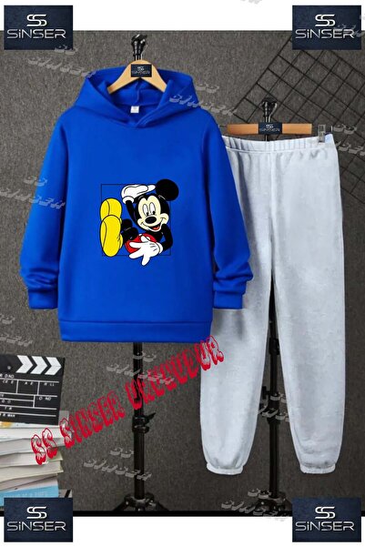 SS SİNSER Παιδικό Unisex Σετ Φόρμας με Κουκούλα και Ειδική Στάμπα "MICKEY KAR...
