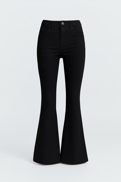 HAKKE Ara Beden Likaralı İspanyol JEAN PANTOLON