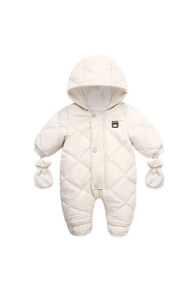 Superbaby Ivory jumpsuit made of fleece - Teddy bear