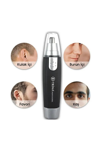 Trina Profesyonel Burun ve Kulak Kıl Alma Tüy Kesme Tıraş Makinesi - Pilli