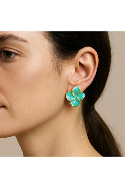 MRK Kadın Lotus Flower Çiçek Küpe