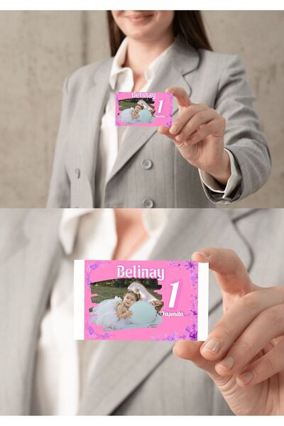 Tasarımistan Kız Bebek İçin Yaş Günü Özel Tasarım Buzdolabı Magneti 6x8,5 Cm ...