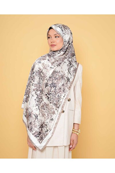 LEİLA SCARF Imported Twil Silk Shawl