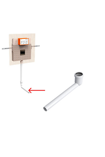 Genel Markalar Hela Taşı Gömme Rezervuar Pipo Dirsek Borusu Beyaz