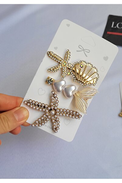 LO ADORO 6 Pieces Women's Multiple New Trend Clamp Buckle Set New Luxury Buckle Set Star Bow Stone Buckle