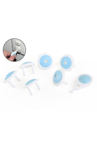 ForWhat 6Pcs American Type Compatible Switch Socket Lock Set for Office Home Baby Safety