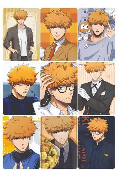 nihonwosekai Blue Lock Anime Photocard Pc Set 9 Pcs Kunigami Rensuke