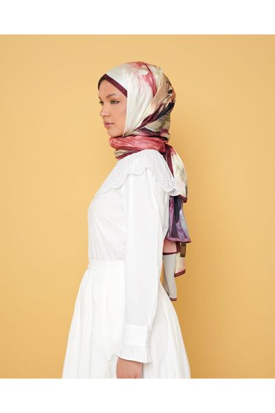 LEİLA SCARF Imported Twil Silk Shawl