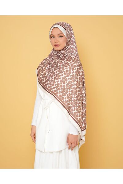 LEİLA SCARF Imported Twil Silk Shawl C Pattern