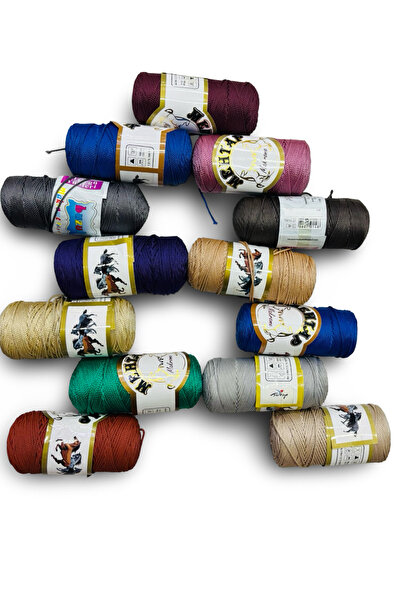 Muensu 10 τεμάχια 100 γραμμάρια μικτού χρώματος πολυεστερικό κορδόνι μακραμέ,...