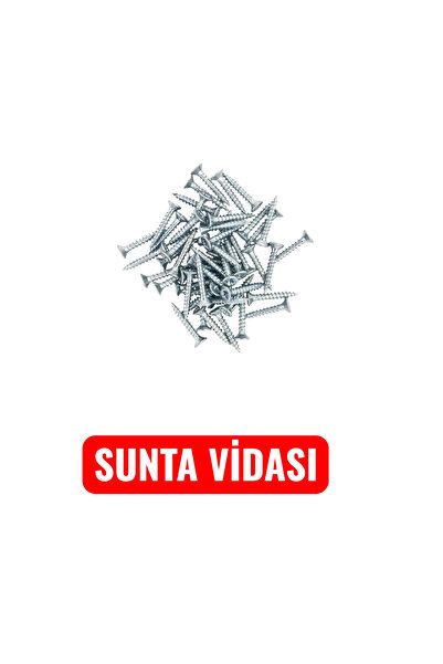 BOLTER 3,5x18 Sunta Mdf Ağaç Menteşe Ray Montaj Vidası (100 Adet)