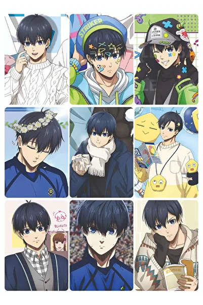 nihonwosekai Blue Lock Anime Photocard Pc Set 9 Pcs Isagi Yoichi