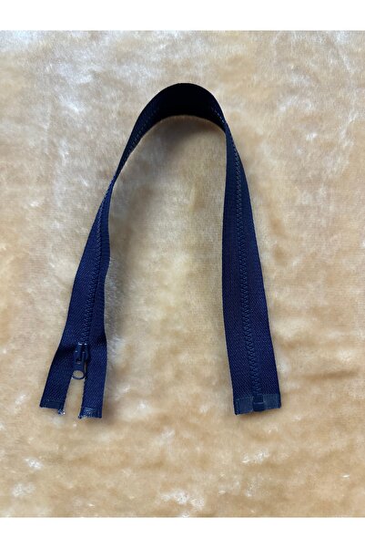 e tuhafiye 1 Adet Lacivert Renk Kemik Dişli Separe (Altı Açılır) Fermuar (38 Cm)