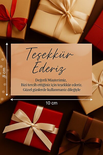 Emtory Home Soft Teşekkür Kartı - 10 Adet Paketleme Not Kartı - 8x10 Kalın Ka...