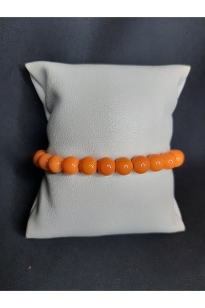 MRYart سوار من الخرز الزجاجي باللون البرتقالي