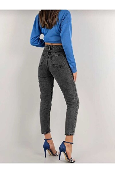 geenz manifacture Сірі джинси Mom з еластаном