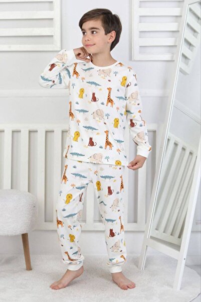 NUR BEBE Lion Printed Boys' Pajama Set
