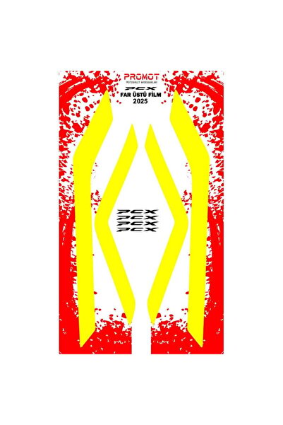 sticker PCX 2025 Far Filmi Sarı Folyo