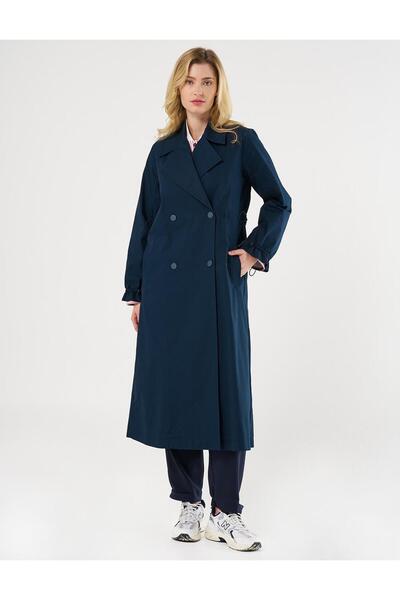 Kayra Twill Trench Coat with Elastic Bracelets 74009