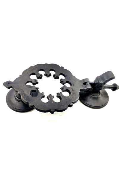 SepetBudur Antique Style Decorative Brass Ottoman Door Knob, Taktak - 265x75mm, Oxide