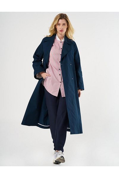 Kayra Twill Trench Coat with Elastic Bracelets 74009