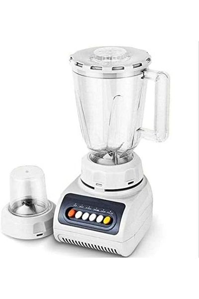 Generic Electric Blender 5 Speeds 1.5L with 2 Spice Mills, Motorpowered, Copper Wire 400W Sharp Stainless St
