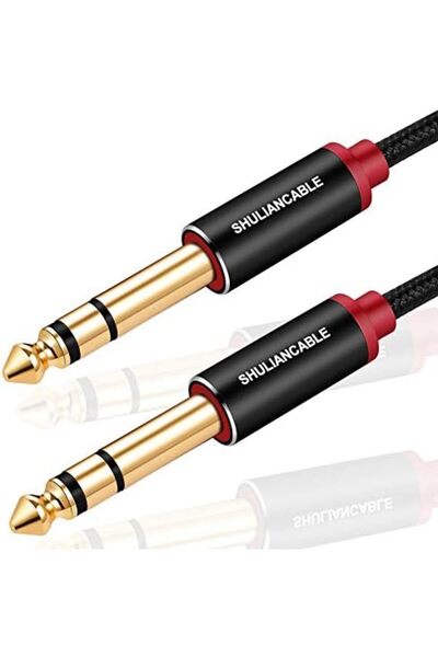 Shuliancable كابل صوت جيتار مقاس 6.35 مم، كابل صوت مضفر من النايلون مقاس 6.35...