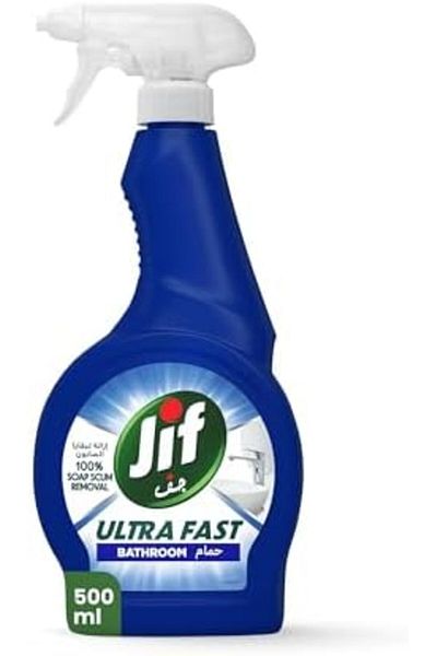 Jif Ultra Fast Cleaning Spray for Bathroom, Removes Soap Scum and Limescale, 500ml